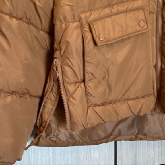 Sebby Puffer Coat Jacket Brown Medium - Picture 6 of 12